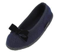 HAFLINGER Pantoufles pour Femmes Fiocco 623322, Pointure:37 EU, La Couleur:Bleu
