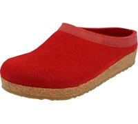Haflinger Pantoufles pour femmes Grizzly Torben Feutre de laine 713001, Taille:39 EU, Couleur:Rouge