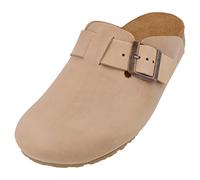 HAFLINGER Porto Sabot élégant en cuir avec semelle en caoutchouc et liège latex semelle intérieure unisexe, taupe, 40 EU