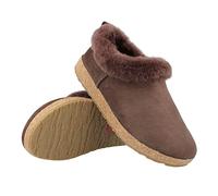 HAFLINGER Sabot en peau d'agneau Islande Chausson en feutre, café, 43 EU