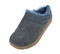 HAFLINGER Sabots en laine d'agneau Snowbird Chaussons en feutre, bleu moyen, 38 EU