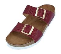 HAFLINGER Sandales bio Andrea, Bordeaux tressé, 42 EU