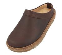HAFLINGER Travel-Cassic Sabots élégants en cuir avec semelle en caoutchouc et semelle en liège et latex, Marron 730, 36 EU