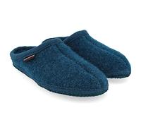 HAFLINGER Walktoffel Alaska Chaussons en feutre en laine, Turquoise., 46 EU