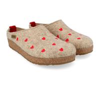 HAFLINGER Chaussons pour femmes Grizzly Cuoricini 741031, Pointure:40 EU, La couleur:beige