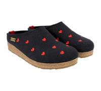 Haflinger Chaussons Grizzly Cuoricini 741031 Femme Bleu Pointure 41 EU