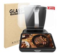 HAFOEEP Lot de 2 films de protection d'écran pour Thermomix TM7 en verre blindé pour accessoires TM7, ultra transparent, anti-traces de doigts, film de dureté 9H, kit d'installation inclus
