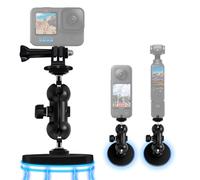 HAFOKO Caméra Magnétique avec Bras Magique Compatible avec DJI Osmo 360, Osmo Pocket 3, 1/4" Base Magnétique Support Téléphone Compatible pour Insta360 X4 X3 X2 Go3/Smartphone Gym Voiture Montage