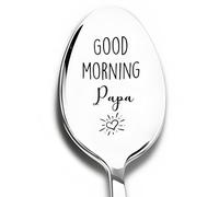HAFRILY Cuillère à café gravée pour papa, cadeau d'anniversaire de fête des pères, de la part de sa fille ou de son fils, cuillères à café gravées, cadeau pour homme, cadeau pour papa, fête des pères