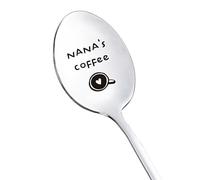 HAFRILY Cuillère à café pour grand-mère - Cadeau pour grand-mère - Inscription « I Love You Grandma » - Cuillère à café gravée pour la fête des mères - Pour grand-mère et amateur de café (café Nana)