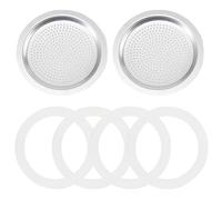 HAFRILY Filtres à café réutilisables pour cafetière expresso 6 tasses en acier inoxydable de rechange pour cafetière Moka Express DAMA Espresso Bialetti