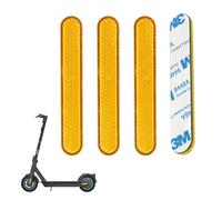 HAFRILY Lot de 4 cache-moyeux latéraux pour scooter E Scooter électrique - Bloc réflecteur pour roue avant et arrière - Compatible avec Segway Ninebot Max G30/G30D/G30E/G30LP - Jaune