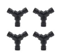 HAFRILY Lot de 4 distributeurs de tuyau d'arrosage en Y 1/2" pour raccord rapide Grdena - Noir