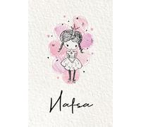 Hafsa: Personalized notebook with name Hafsa | Birthday gift for women, girl, daughter, sister, mom ... | Little girl princess | 110 lined pages journal, small size 6x9 inches