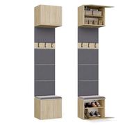 Haga 1w - 1x cintre - étagères - 50x35x238 cm -chêne sonoma