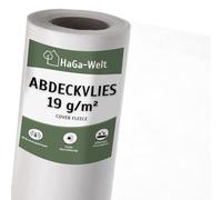 HaGa Bâche de protection non-tissée de 19 g/m² en 1,6 m x 10 m - Toison anti-gel pour plantes - Respirante - Pour couvrir de parterres surélevés