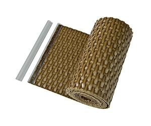 HaGa® Bande brise-vue en polyéthylène - 255 cm x 19 cm - Brise-vue pour balcon - Cognac
