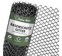HaGa Grille de protection de pelouse, 1,3 m x 50 m, en plastique, robuste, praticable pour jardin et pelouse, allées, poulaillers et pente, compatible avec les robots tondeuses