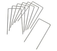 HaGa® Lot de 100 ancrages de sol en métal galvanisé en forme de U 150 mm x 70 mm Ø3 mm - Ancrage de fixation inoxydable pour protection contre les mauvaises herbes