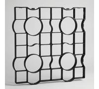HaGa Lot de 15 grilles de gravier - 50 x 50 x 2,5 cm - Noir - Pose facile et rapide - Panneaux de grille de pelouse stables - Parfait pour les allées, les parkings, les chemins de jardin ou comme