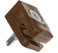 HaGa® Lot de 50 supports de fil avec vis - 16 mm x 26 mm - Marron