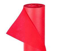 HaGa® Nappe en tissu non tissé pour décoration de table, largeur 1,6 m, rouge (au mètre)