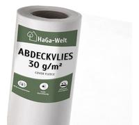HaGa Non-tissé de couverture 30g/m² en 6,3m x 20m - Non-tissé de protection contre le gel pour les plantes - Non-tissé respirant pour les couches précoces - Pour les couvertures de lits surélevés