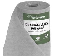 HaGa Non-tissé de Drainage 100g/m² en 2m x 10m comme Non-tissé de Drainage, Non-tissé pour bac à Sable, géo-Non-tissé, Non-tissé de séparation pour Le Jardinage et sous Les pavés
