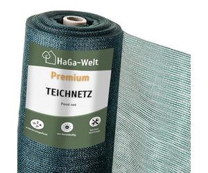 HaGa Premium Filet pour étang & Couverture de piscine - 2,6 m de largeur | 10 m de longueur | vert foncé - Filet de protection résistant aux UV, à mailles fines pour étang de jardin & piscine de