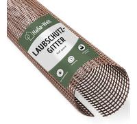 HaGa Protection anti-feuilles pour gouttières - 100 mm à 125 mm de long - 1 pièce - Grille de protection pour gouttières - Attrape-feuilles marron - Résistant aux UV - Matériau durable - Grille de