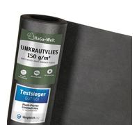 HaGa® Toile anti-mauvaises herbes, 150 g/m², pour le jardin, Non-tissé de paillage, 2 m x 50 m