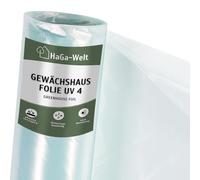 HaGa UV4 Film pour Serre 6m x 10m Film PE Transparent - comme Tunnel en Plastique, Serre, Serre à tomates | Résistant aux intempéries | Résistant aux UV