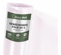 HaGa UV5 Film de Serre Largeur 8m Film PE Transparent - comme Tunnel en Plastique, Serre, Serre à tomates | résistant aux intempéries | résistant aux UV (Marchandise au mètre)