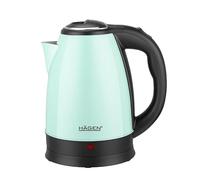 Hagen, Bouilloire Electrique Compacte Inox, Design Elegant, Base 360°, Capacité 1,8L, Puissance 1500W, Base 360 °, Filtre amovible et lavable, HA5525- Vert