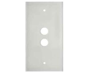 Hager 1392 - Plaque TS verre plat 2 pôles Blanc