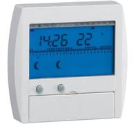 Hager 30111 Programmateur digital semi-encastré chauf élec avec fil pilote 2 zones 7j 230V