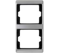 Hager aRSYS - Cadre 2 postes vertical acier inoxydable