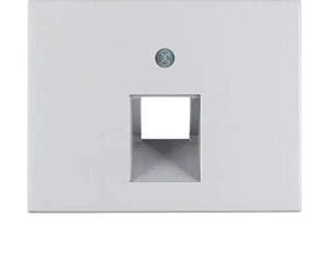 Hager aRSYS - Plaque centrale avec 1 prise K5 Aluminium