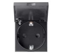 HAGER (AUT.+REST) WXF165N Gallery Schuko 16A avec tapa Power Type, Multicolore