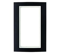 Hager B3 Cadre pour clavier KNX Aluminium Noir Blanc Polaire