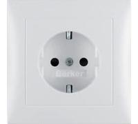 Hager Berker 47429909 Prise Électrique M.Plaque S.1 Blanc Polaire Mat