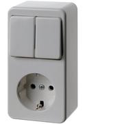 Hager Berker Combination Series Switch Socket Outlet en saillie - 61479449