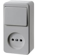 Hager Berker Combination Switch/Socket Without Earthing Contact Surface - 61673649