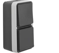 Hager Berker Grey W1 Combination Switch Socket With Housing IP55 - 47803515