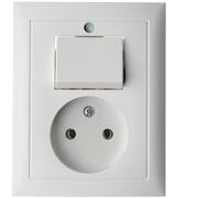Hager Berker S.1 Polar White Prise et interrupteur combinés - 6143668989