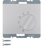 Hager Berker Thermostat d'ambiance avec contact inverseur K5 Aluminium - 20267103