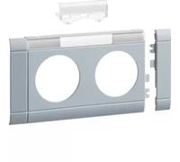 Hager Cache prise double GB08021LAN hfr OT80mm inscriptible alu 1 (GB08021LAN)