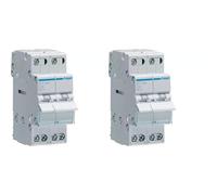 Hager Conmut. mod, 2P,40A, común arriba, I-0-II (Lot de 2)