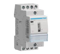 Hager Contacteur de Dérivation Pour Rail 25A 4S 230V, Commande Manuelle - ERC425