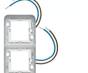 Hager Cubyko - Anneau lumineux étanche double droit 230 V Blanc